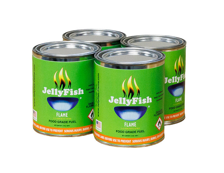 JellyFish Flame 13 Oz. Can, 4pack (Food Grade Fuel) Jellyfish Flame